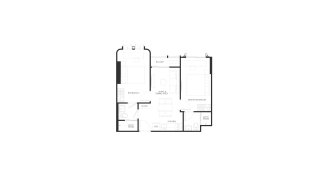 Планировка кондомониума 2 спальни в ЖК The Base Bukit № 11012