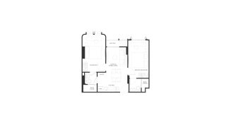Планировка кондомониума 2 спальни в ЖК The Base Bukit № 11013